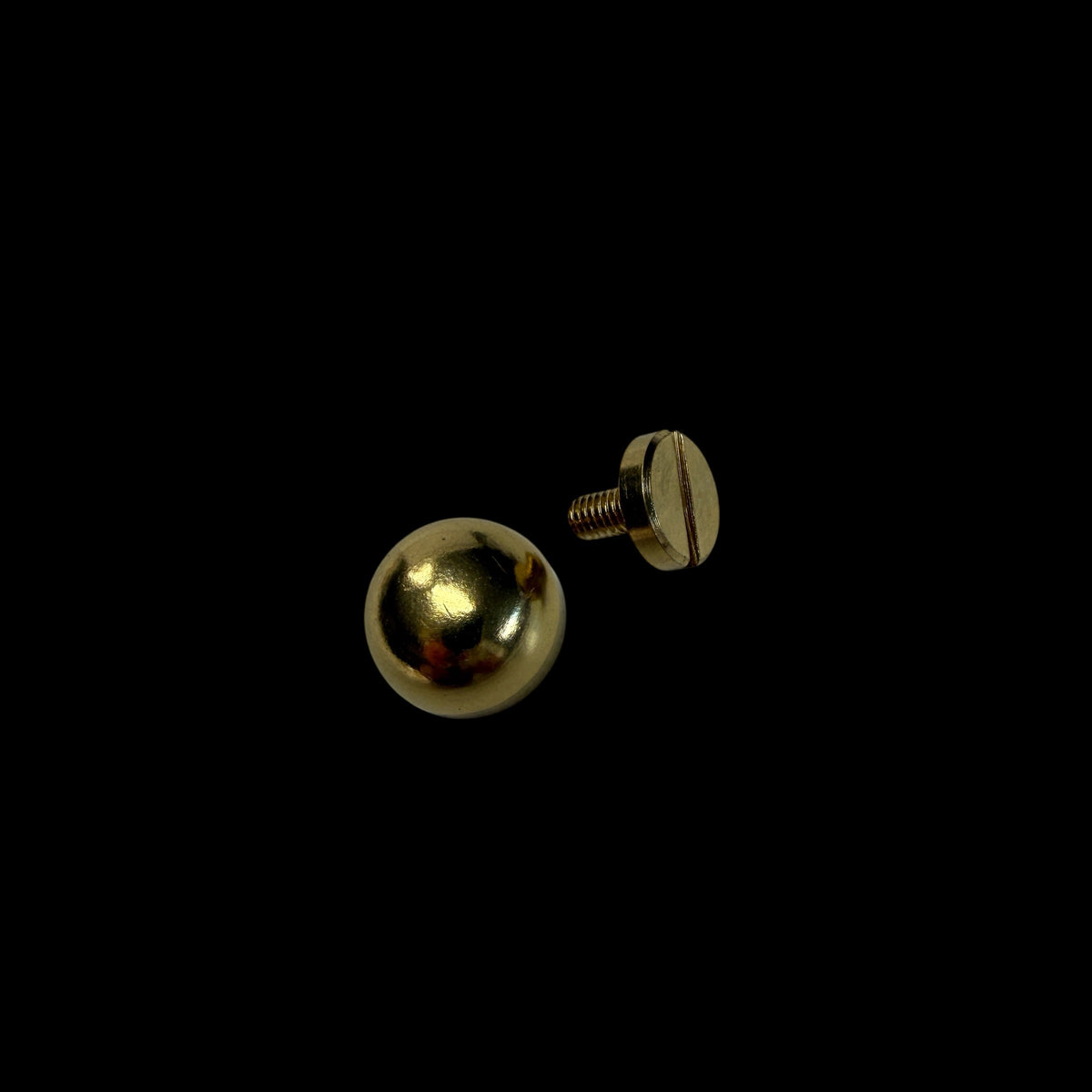 Solid Brass Screw-in Bag Feet - Dome - 10-12mm - 4 pack
