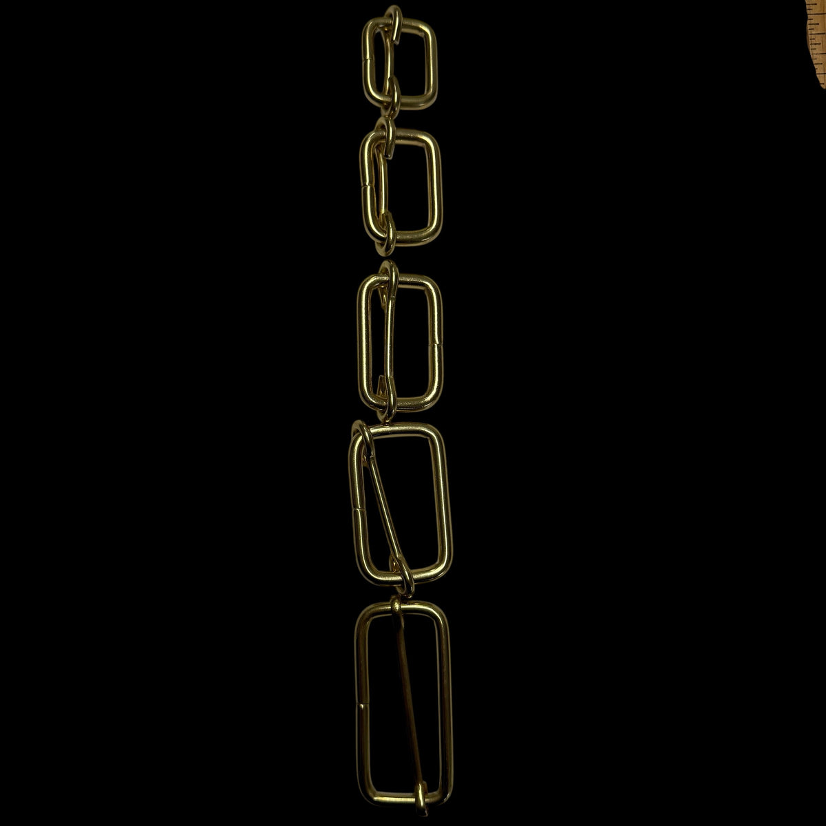 Adjustable Slider Buckle - Solid Brass - 2 pack - 20.5mm-51mm