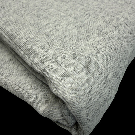 Keepsake Organic Cotton Pointelle - Light Heather Grey