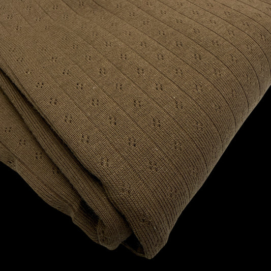 Keepsake Organic Cotton Pointelle - Walnut