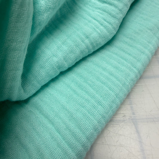 Organic Cotton Double Gauze - 120 GSM - Aqua
