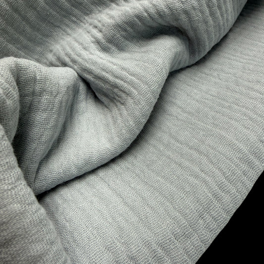 Organic Cotton Double Gauze - 120 GSM - Seafoam Blue