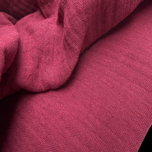 Organic Cotton Double Gauze - 120 GSM - Rasberry Rose