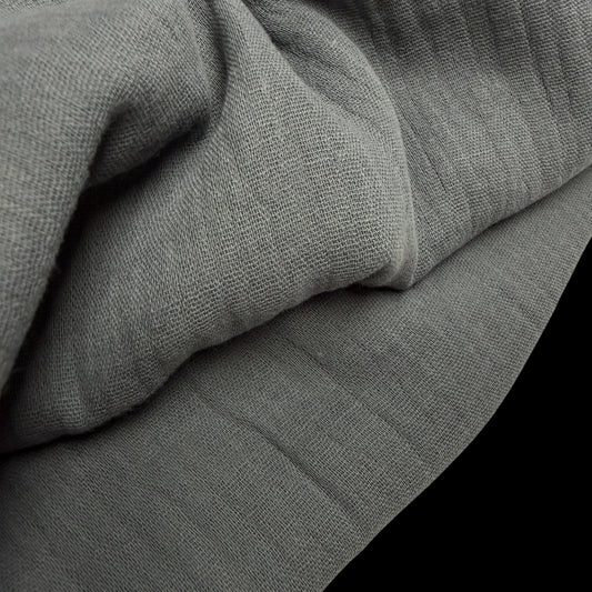 Organic Cotton Double Gauze - 120 GSM - Ash Grey (subtle blue/green undertone)