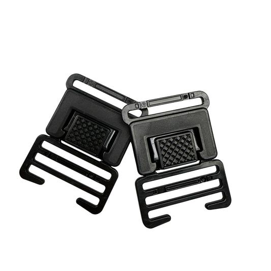 Black Suspender Elastic Clips - 2 Pack