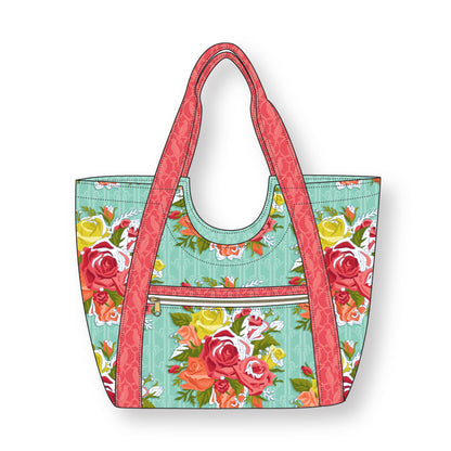 Birds Of A Feather - Turquoise - Paint-By-Number Garden Party - Elle Crée - Cloud 9 Fabrics - Poplin