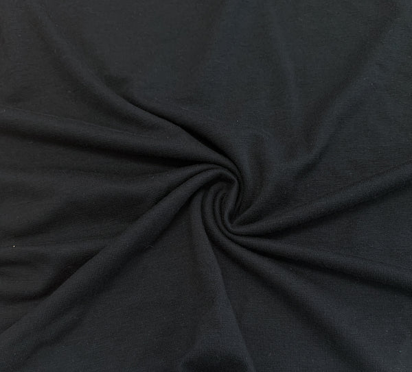 LENZING™ ECOVERO™ Viscose Spandex Jersey - Black