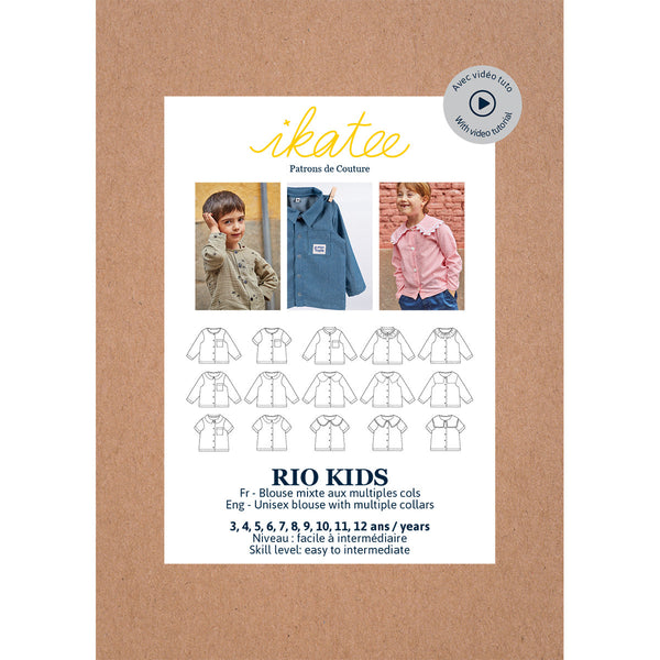Rio Blouse Sewing Pattern - Kids 3/12Y - Ikatee