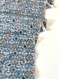 Floral Tiles - Sanctuary - Louise Cunningham - Cloud 9 Fabrics - Poplin