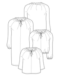 The Gathered Neck Dress and Blouse - PDF Pattern - The Makers Atelier