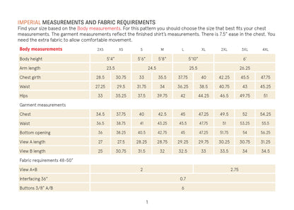 Mens Tunic Paper Pattern - Wardrobe by Me