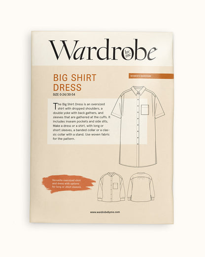Big Shirt Dress Paper Pattern - Wardrobe by Me