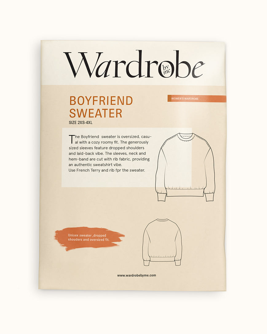 Boyfriend Sweater Paper Pattern - Wardrobe by Me