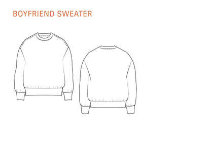 Boyfriend Sweater Paper Pattern - Wardrobe by Me