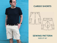 Cargo Shorts Mens Paper Pattern - Wardrobe by Me