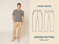 Chino Pants Mens Paper Pattern - Wardrobe by Me
