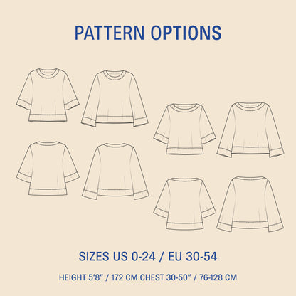 Silke Blouse Womens Paper Pattern - Wardrobe by Me
