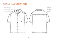 Tropical Shirt Mens Paper Pattern - Wardrobe by Me