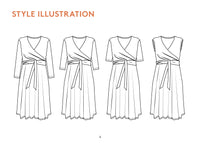 Wanda Wrap Dress Womens Paper Pattern - Wardrobe by Me