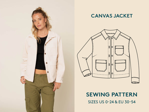 Canvas Jacket Womens Paper Pattern - Wardrobe by Me