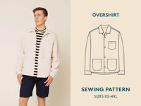 Overshirt Mens Paper Pattern - Wardrobe by Me