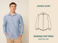 Jensen Shirt Mens Paper Pattern - Wardrobe by Me