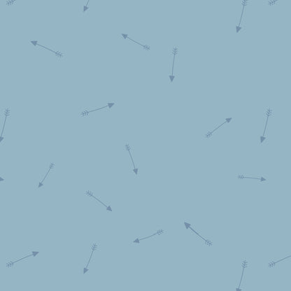 Aim High - Blue - Backwoods and Boots - Softly Studio - Cloud 9 Fabrics - Poplin - Simplifi Fabric