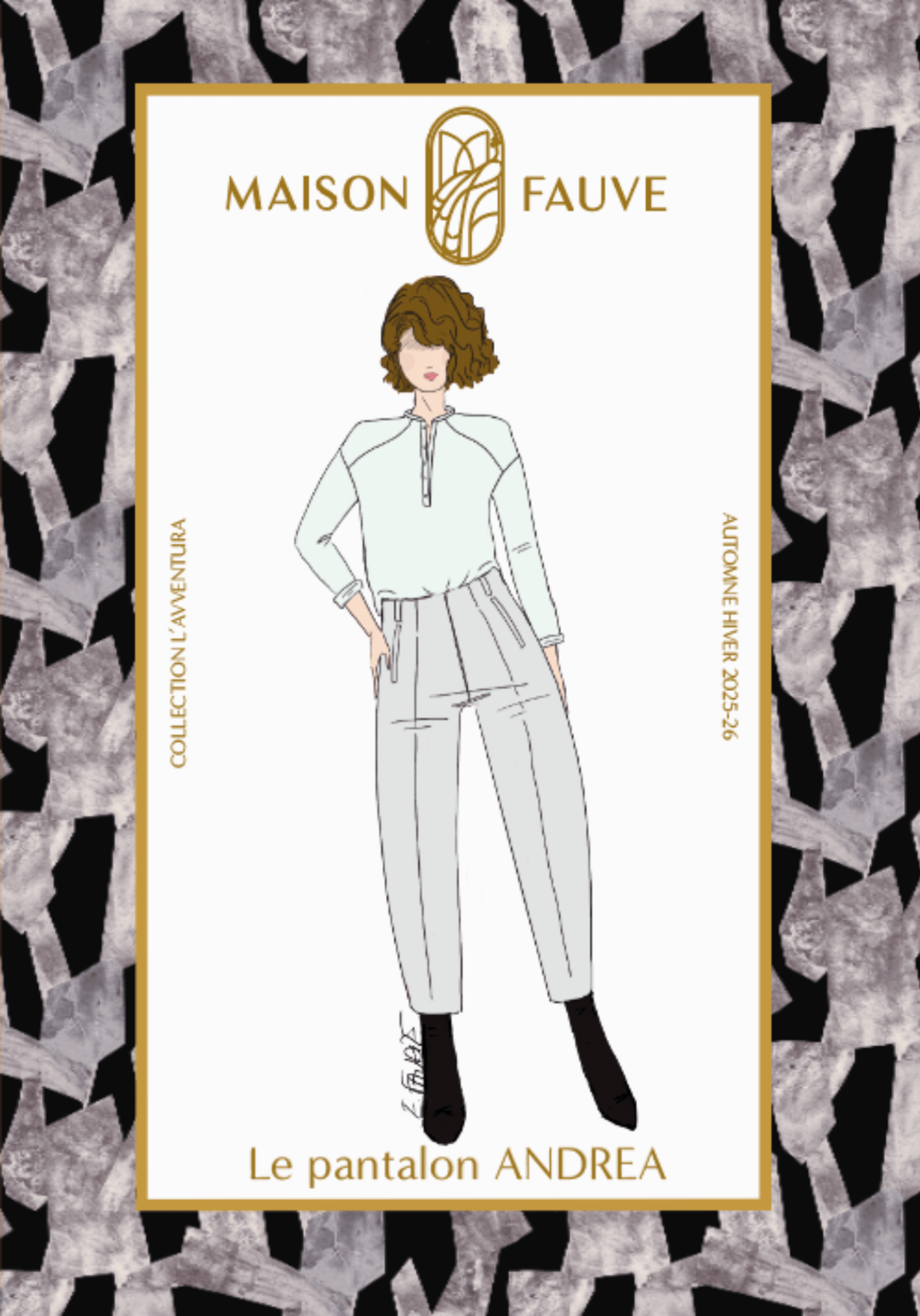 Andrea Trousers Paper Sewing Pattern - Maison Fauve - Simplifi Fabric