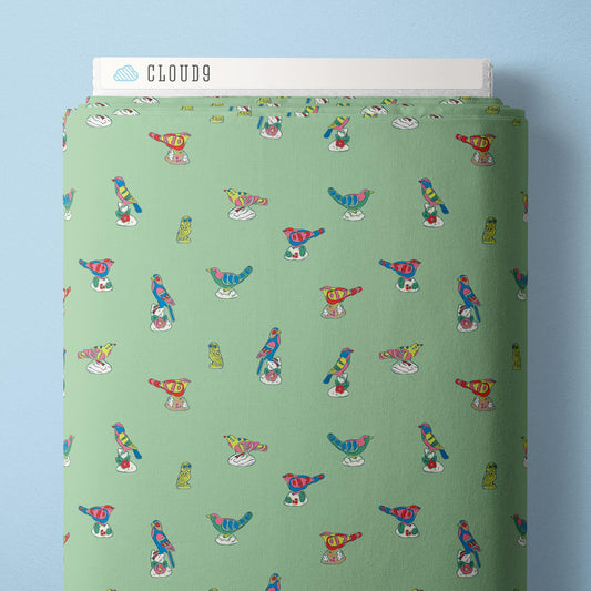 Antique Birds - Nice Nice - Emily Taylor - Cloud 9 Fabrics - Poplin - Simplifi Fabric