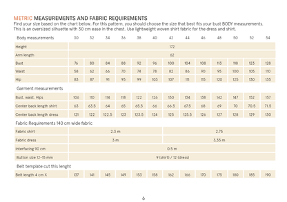 Big Shirt Dress Paper Pattern - Wardrobe by Me - Simplifi Fabric
