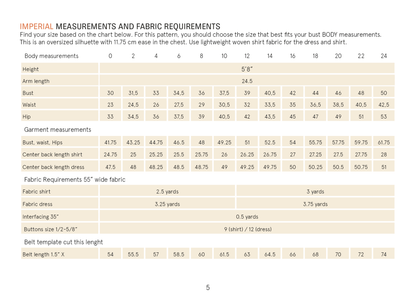Big Shirt Dress Paper Pattern - Wardrobe by Me - Simplifi Fabric