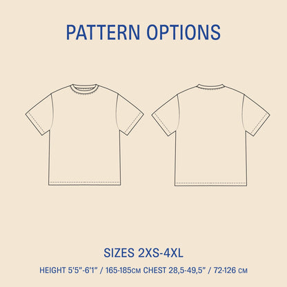Big T-Shirt Mens Paper Pattern - Wardrobe by Me - Simplifi Fabric