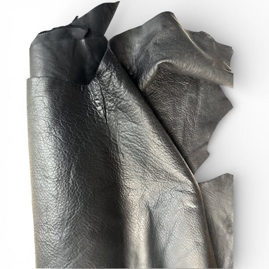 Black Leather - Approx. 20 s.f. - Soft - Deadstock - Simplifi Fabric