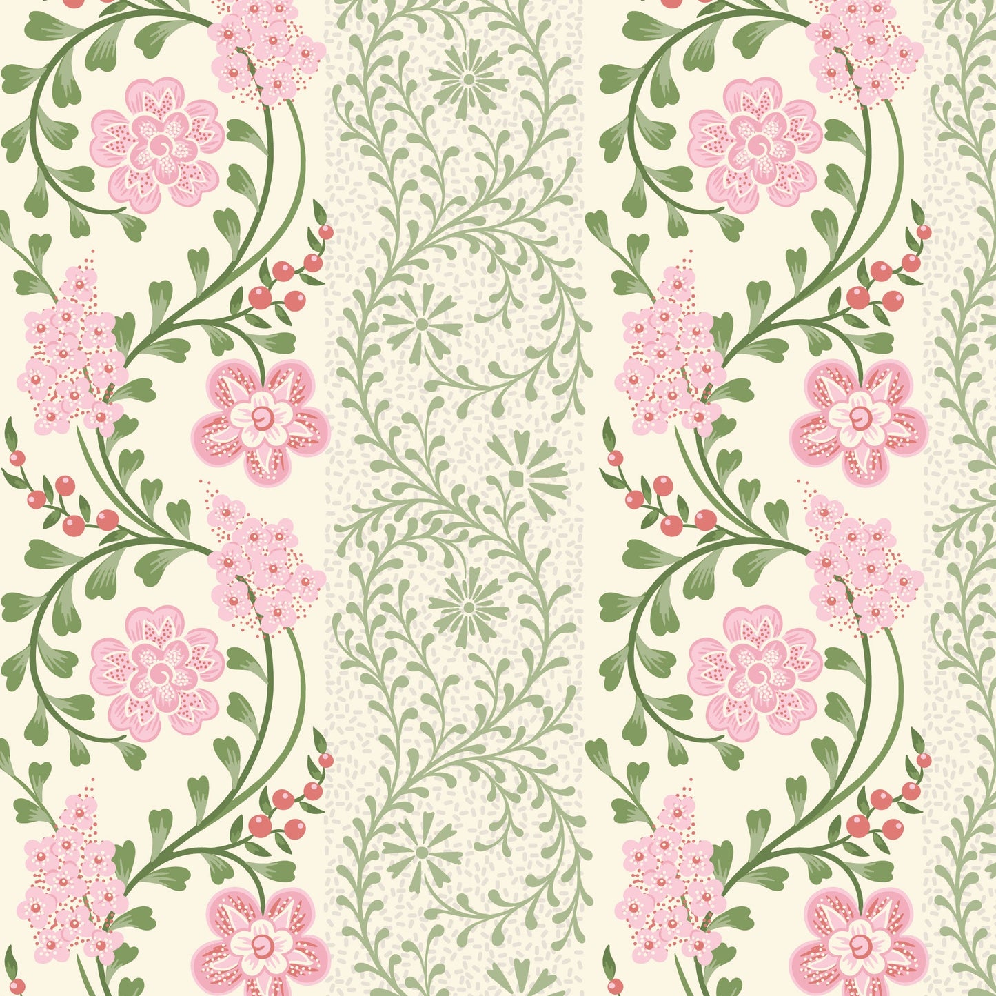 Blooming Heirlooms - Pink - Summer Garden - House Of Haricot - Cloud 9 Fabrics - Poplin - Simplifi Fabric