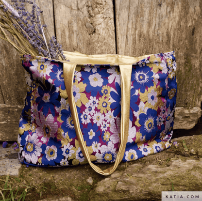 Blue & Purple Brocade - Katia - Simplifi Fabric