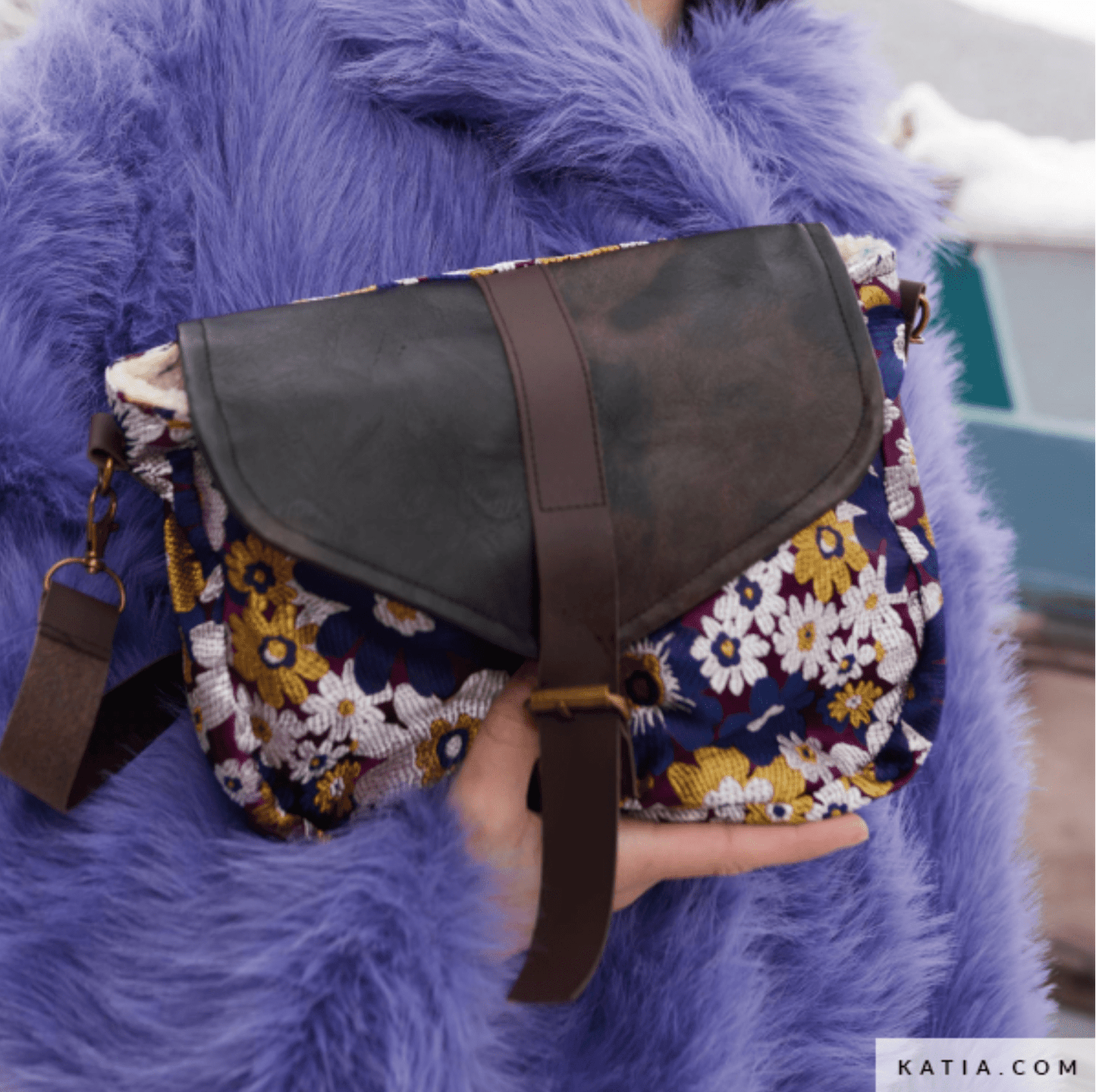 Blue & Purple Brocade - Katia - Simplifi Fabric