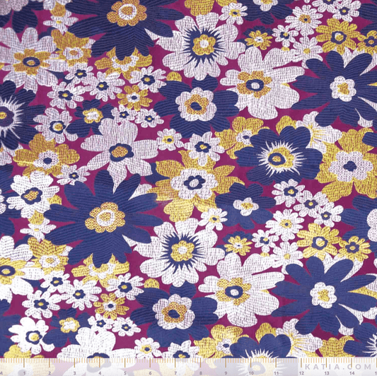 Blue & Purple Brocade - Katia - Simplifi Fabric