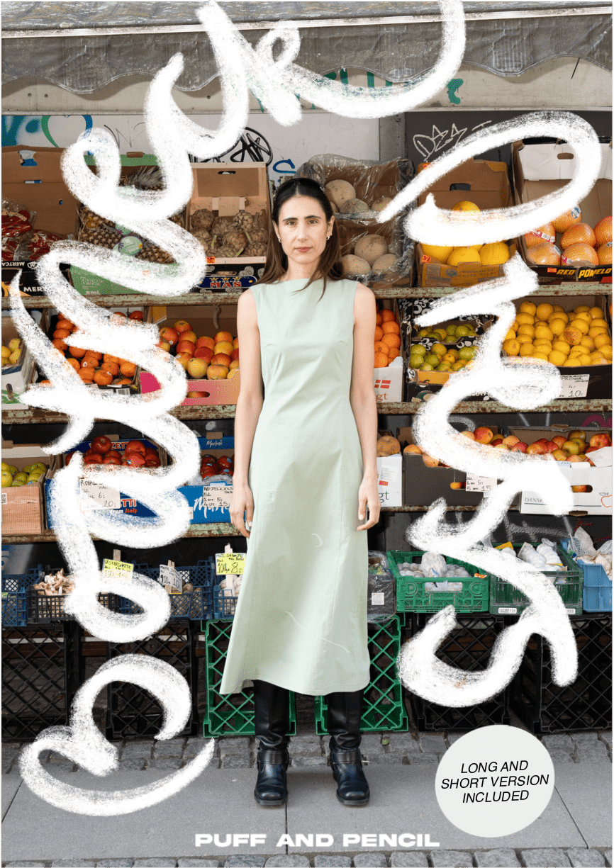 Boatneck Dress - Paper Sewing Pattern - Puff And Pencil - Simplifi Fabric