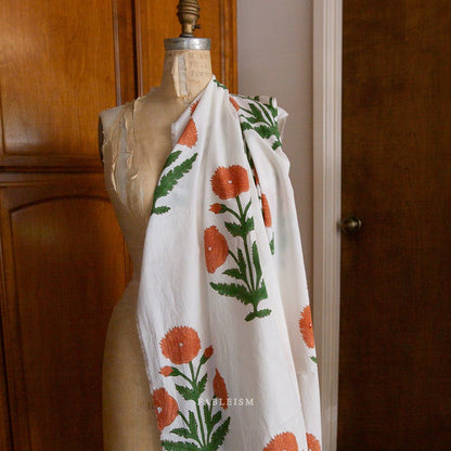 Boho Floral - Sienna - Indian Block Prints Cottage - Fableism Supply Co. - Simplifi Fabric