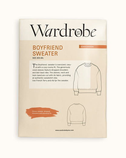 Boyfriend Sweater Paper Pattern - Wardrobe by Me - Simplifi Fabric