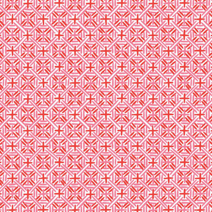 Cafe Weave - Red/Pink - Nice Nice - Emily Taylor - Cloud 9 Fabrics - Poplin - Simplifi Fabric