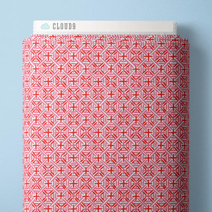 Cafe Weave - Red/Pink - Nice Nice - Emily Taylor - Cloud 9 Fabrics - Poplin - Simplifi Fabric