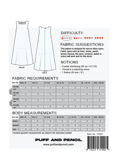 Capri Dress - Paper Sewing Pattern - Puff And Pencil - Simplifi Fabric