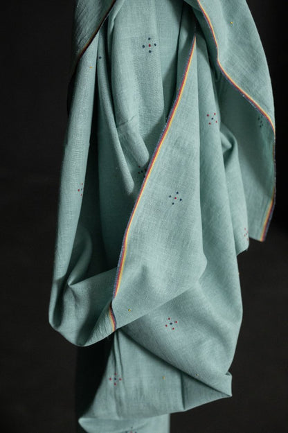 Cassat Blue Tangaliya Handwoven Indian Organic Cotton - Merchant & Mills - Simplifi Fabric