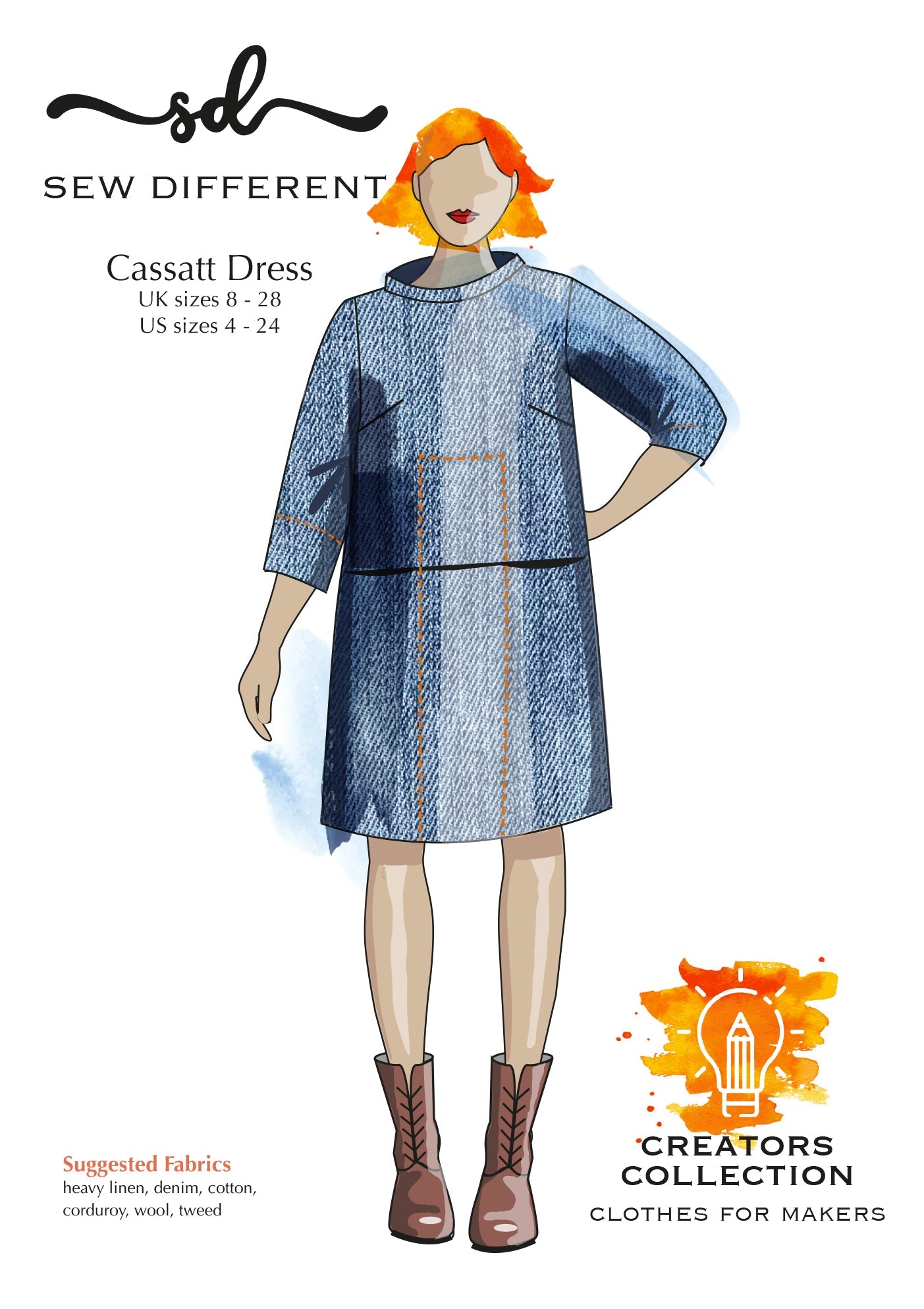 Cassatt Dress - Paper Sewing Pattern - Sew Different - Simplifi Fabric