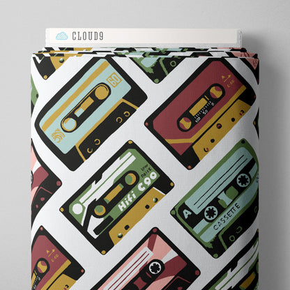Cassettes - Tara Barr - Canvas Collective - Cloud 9 Fabrics - Canvas - Simplifi Fabric