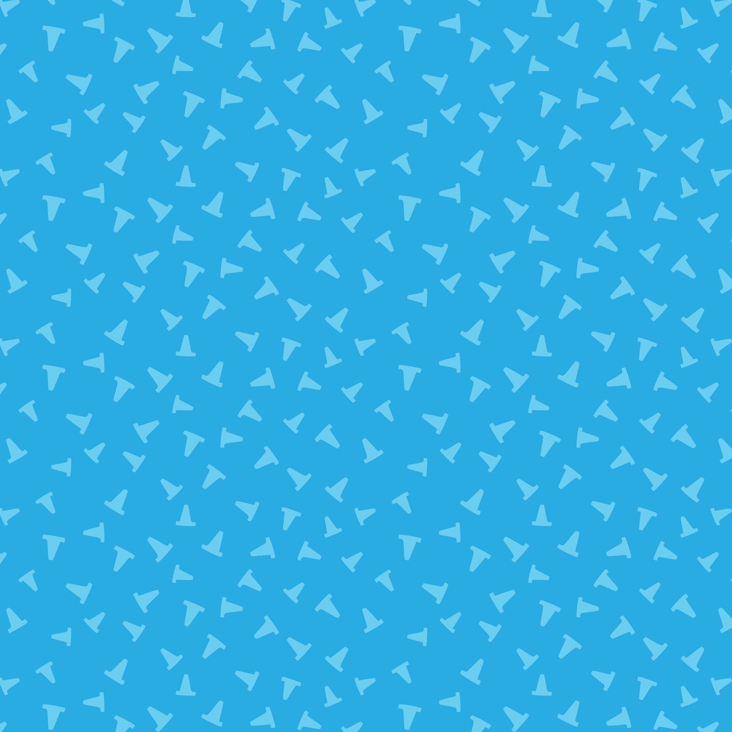 Caution - Blue - Fire! Fire! Fire! - Loo McNulty - Cloud 9 Fabrics - Poplin - Simplifi Fabric