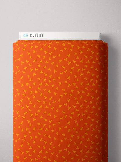 Caution - Orange - Fire! Fire! Fire! - Loo McNulty - Cloud 9 Fabrics - Poplin - Simplifi Fabric