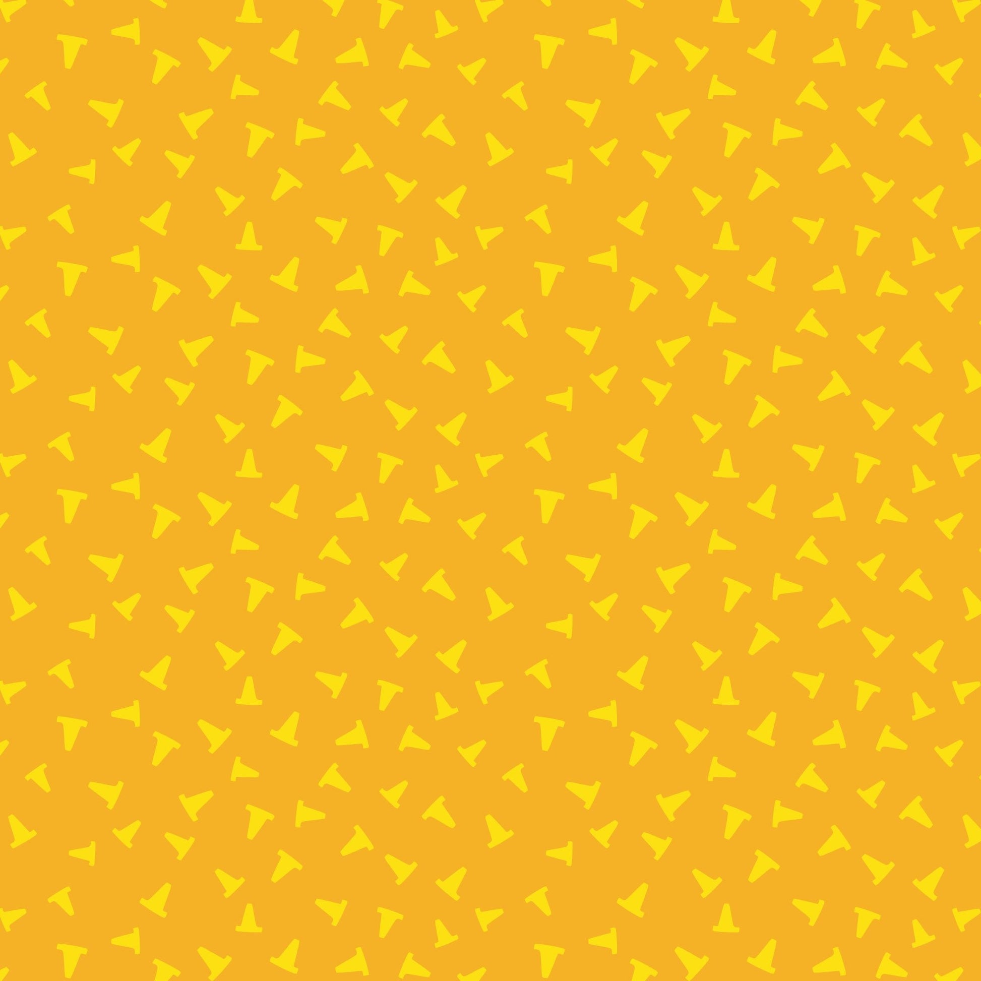 Caution - Yellow - Fire! Fire! Fire! - Loo McNulty - Cloud 9 Fabrics - Poplin - Simplifi Fabric