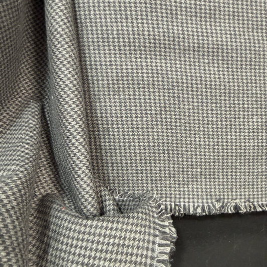 Charcoal Check Flannel - Deadstock - Simplifi Fabric